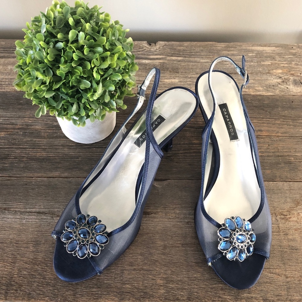 Caparros Sling Back Kitten Heel Shoes